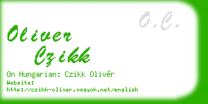 oliver czikk business card